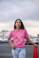 Breast Cancer Awareness Pink Ribbon Butterfly Women Tshirt Survivor Fighter Motivational Women  In October We Wear Pink Gift Tee