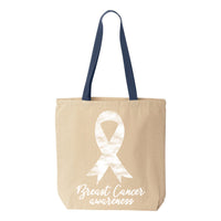 Veracco Breast Cancer Tote Bag Fearless Survivor Must Fight Cotton Canvas Reusable Bag Cancer Awareness Items