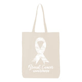 Veracco Breast Cancer Tote Bag Fearless Survivor Eco Cotton Reusable Bag Cancer Awareness Items