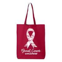 Veracco Breast Cancer Tote Bag Fearless Survivor Eco Cotton Reusable Bag Cancer Awareness Items