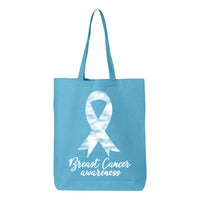 Veracco Breast Cancer Tote Bag Fearless Survivor Eco Cotton Reusable Bag Cancer Awareness Items