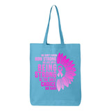 Veracco Being Strong Is The Only Choice Breast Cancer Tote Bag Fighter Survivor Eco Cotton Reusable Awareness Item (6oz)