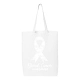 Veracco Breast Cancer Tote Bag Fearless Survivor Eco Cotton Reusable Bag Cancer Awareness Items