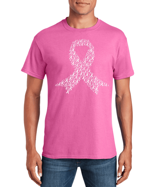 Breast Cancer Awareness Pink Ribbon Fearless Fighter Survivor Motivational Men Tee in October Tshirt Gift…