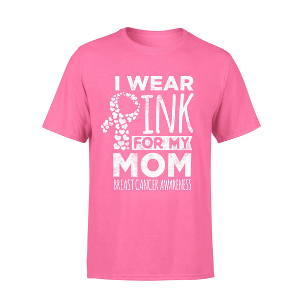 Veracco I Wear Pink for My Mom Breast Cancer Awareness Pink Ribbon Gifts for Women Men T-Shirt