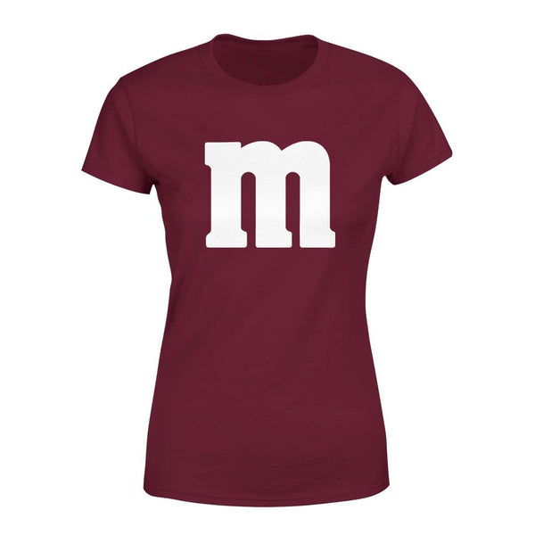 Veracco Letter M Halloween Costumes T-Shirt Funny Cool Graphic tee Gift Idea for Women