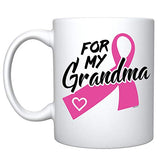 Veracco In this Family No One Fights Alone Cancer Awareness Pink Ribbon Ceramic Coffee Mug Motivational Inspirational Uplifting Funny Cancer Gifts For Women Chemo Survivor