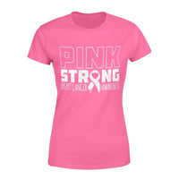Veracco Pink Stronge Breast Cancer Awareness Ribbon for Women T-Shirt