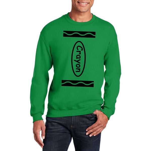 Crayon Box Halloween Costumes Crewneck Sweatshirt Long Sleeve | Funny Cool Graphic tee idea | for Men Women