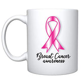 Veracco Breast Cancer Awareness Pink Ribbon Ceramic Coffee Mug Motivational Inspirational Uplifting FunnyGift For Breast Cancer Survivor