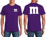 Double Side Printed Letter M Halloween Costumes SizeT-Shirt | Funny Cool Graphic Tee Idea | for Men