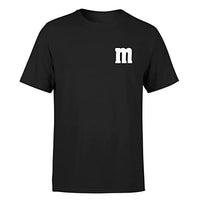 Double Side Printed Letter M Halloween Costumes SizeT-Shirt | Funny Cool Graphic Tee Idea | for Men