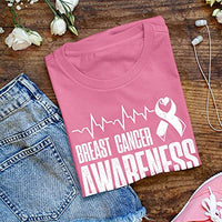 Veracco Breast Cancer Awareness Pink Ribbon Gifts for Women T-Shirt