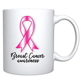 Veracco Breast Cancer Awareness Pink Ribbon Ceramic Coffee Mug Motivational Inspirational Uplifting FunnyGift For Breast Cancer Survivor