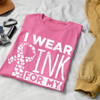 Veracco I Wear Pink for My Friend Breast Cancer Awareness Pink Ribbon Gifts for Women Men T-Shirt