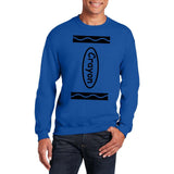 Crayon Box Halloween Costumes Crewneck Sweatshirt Long Sleeve | Funny Cool Graphic tee idea | for Men Women