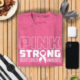 Veracco Pink Stronger Breast Cancer Awareness Ribbon for Men T-Shirt