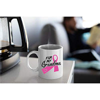 Veracco In this Family No One Fights Alone Cancer Awareness Pink Ribbon Ceramic Coffee Mug Motivational Inspirational Uplifting Funny Cancer Gifts For Women Chemo Survivor