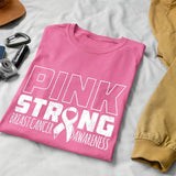 Veracco Pink Stronger Breast Cancer Awareness Ribbon for Men T-Shirt