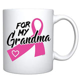 Veracco In this Family No One Fights Alone Cancer Awareness Pink Ribbon Ceramic Coffee Mug Motivational Inspirational Uplifting Funny Cancer Gifts For Women Chemo Survivor