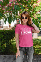 Veracco Pink Stronge Breast Cancer Awareness Ribbon for Women T-Shirt