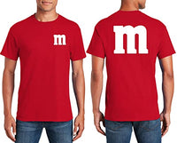 Double Side Printed Letter M Halloween Costumes SizeT-Shirt | Funny Cool Graphic Tee Idea | for Men