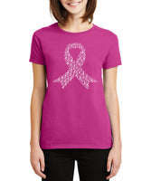 Breast Cancer Awareness Pink Ribbon Fearless Fighter Survivor Motivational Women Tee in October We Wear Tshirt Gift