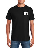 Letter M Halloween Costumes Mini Pocked SizeT-Shirt | Funny Cool Graphic Tee Idea | for Men