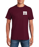 Letter M Halloween Costumes Mini Pocked SizeT-Shirt | Funny Cool Graphic Tee Idea | for Men