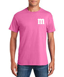 Letter M Halloween Costumes Mini Pocked SizeT-Shirt | Funny Cool Graphic Tee Idea | for Men