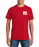 Letter M Halloween Costumes Mini Pocked SizeT-Shirt | Funny Cool Graphic Tee Idea | for Men