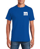 Letter M Halloween Costumes Mini Pocked SizeT-Shirt | Funny Cool Graphic Tee Idea | for Men