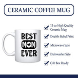 Veracco™ Best Mom Ever Heart Ceramic Coffee Mug Funny Birthday Mother's Day Gift For Mom Grandma Stepmom From Daughter Son (Ceramic Mug)