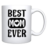 Veracco™ Best Mom Ever Heart Ceramic Coffee Mug Funny Birthday Mother's Day Gift For Mom Grandma Stepmom From Daughter Son (Ceramic Mug)