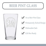 Veracco™ Cheers To 30 Years Beer Glass Pint 30th Birthday Gift For Him Her Dirty Thirty (Beer Glass)