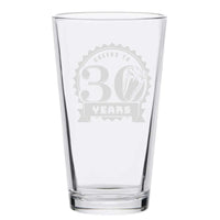 Veracco™ Cheers To 30 Years Beer Glass Pint 30th Birthday Gift For Him Her Dirty Thirty (Beer Glass)