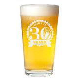 Veracco™ Cheers To 30 Years Beer Glass Pint 30th Birthday Gift For Him Her Dirty Thirty (Beer Glass)